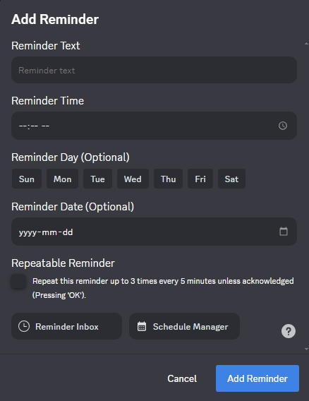 Reminder Discord Plugin