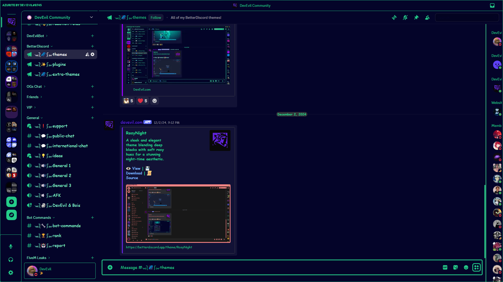 Azurite Discord Theme