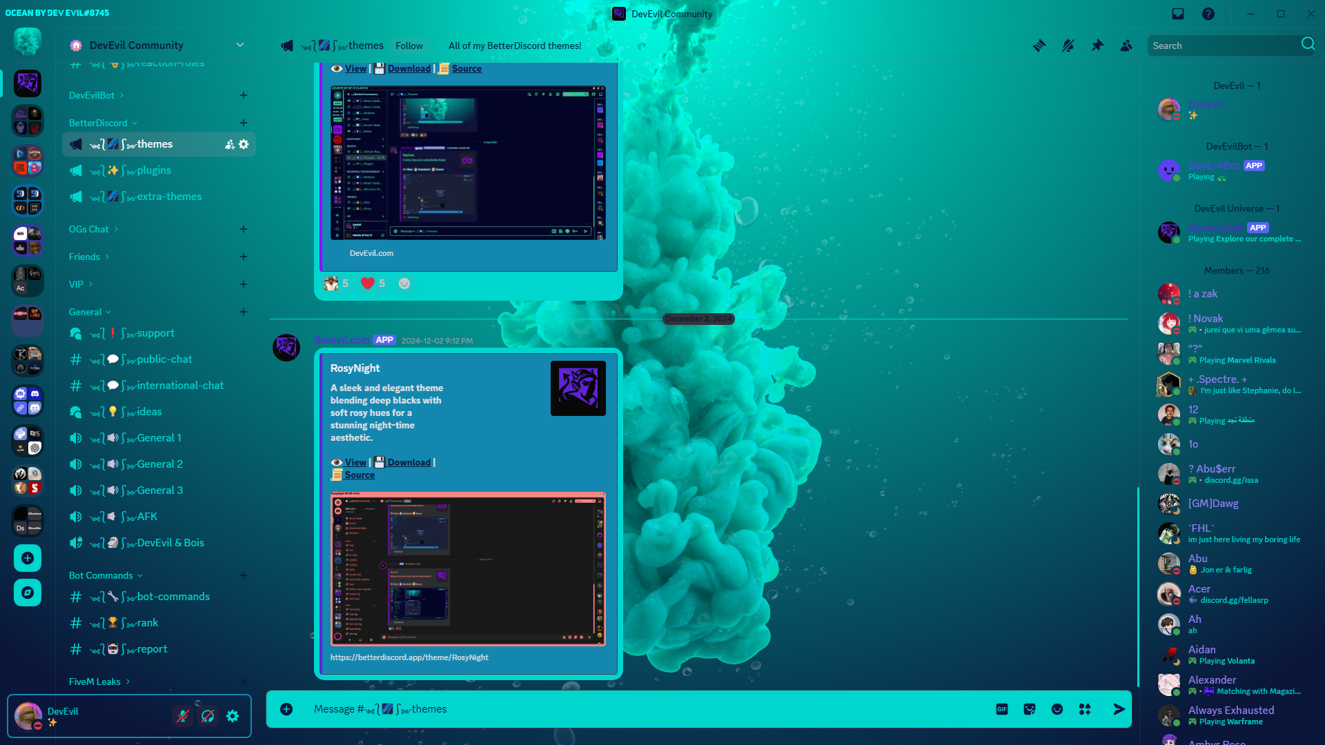 Ocean Discord Theme