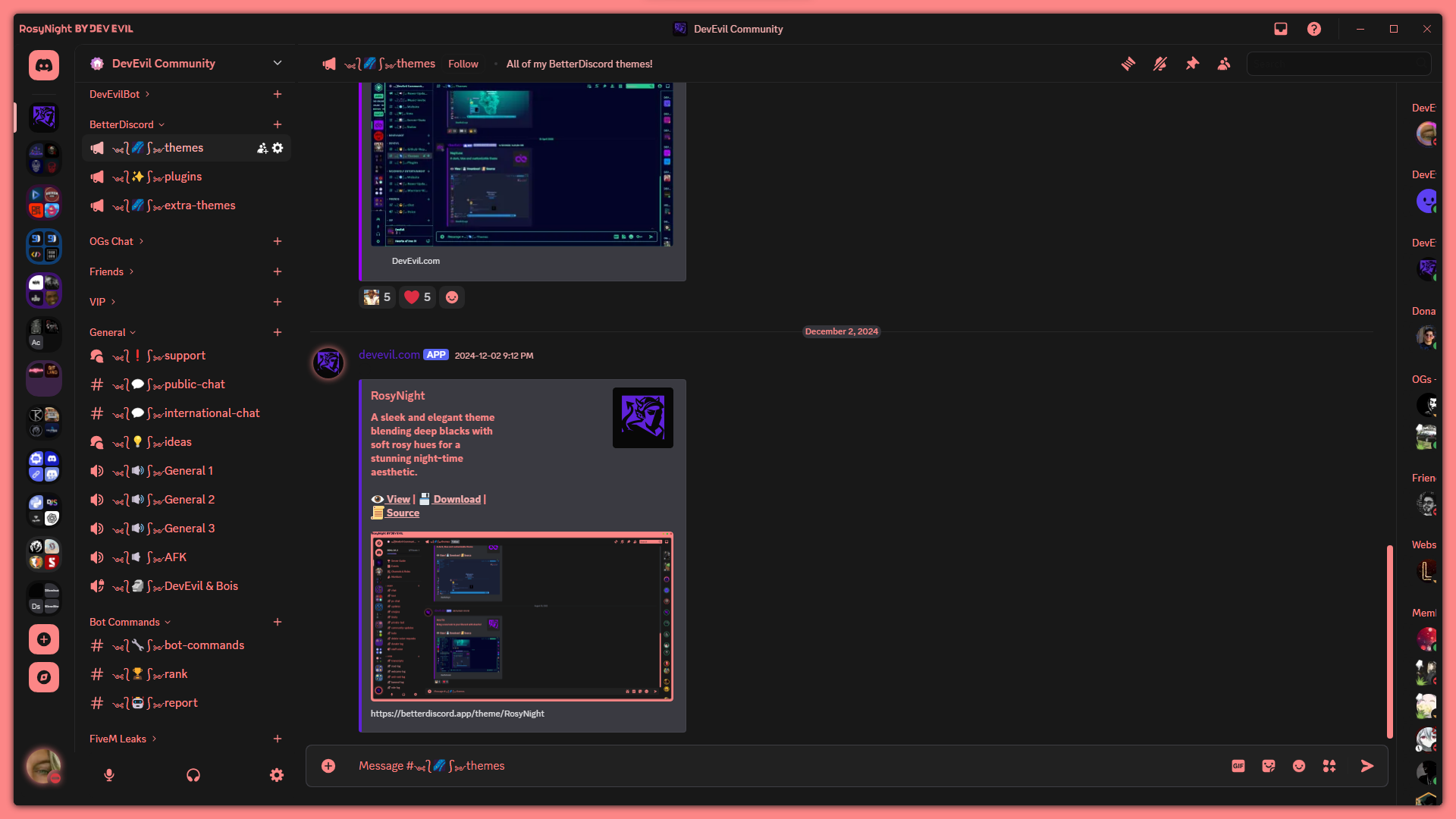 RosyNight Discord Theme